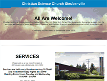 Tablet Screenshot of christiansciencesteubenville.com